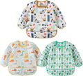3 Pcs Waterproof Long Sleeves Baby Bibs Weaning Smock Bib 3-24 Months by HaimoBurg