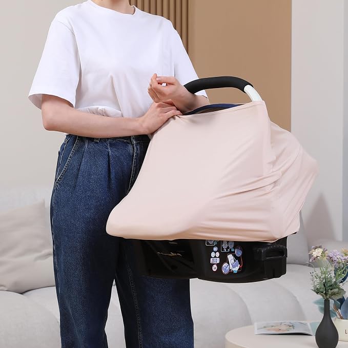 Breathable Car Seat Cover for Babies – Multi-Purpose Soft Rayon Nursing Cover - Image 2