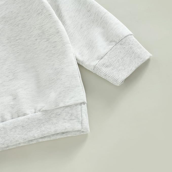 Toddler Baby Boy Clothes Solid Color Long Sleeve Crewneck Sweatshirt Top Casual - Image 4