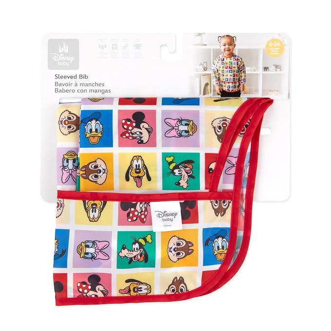 Bumkins Disney Sleeved Bib for Girl or Boy, Baby and Toddler for 6-24 Mos - Image 6