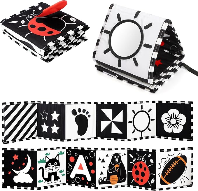 URMYWO Black and White Baby Toys, Tummy Time High Contrast Newborn Toys 0-3 by URMYWO