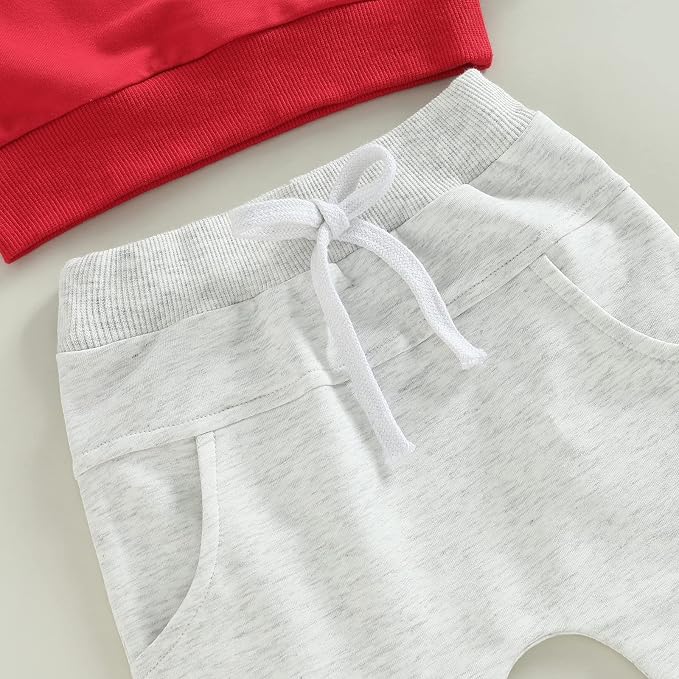 Toddler Baby Boy Clothes Solid Color Long Sleeve Crewneck Sweatshirt Top Casual - Image 5