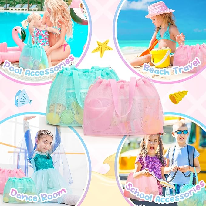 Tagitary Beach Toys Kids Beach Bag Tote - Image 5