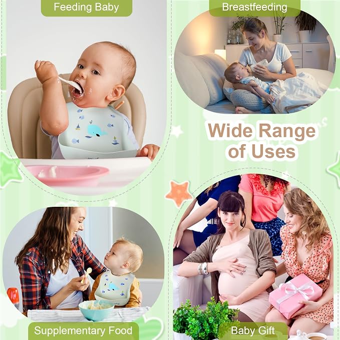 Accmor Silicone Baby Bibs, Waterproof Soft Bibs - Image 7
