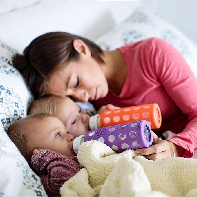 Lifefactory Baby Bottle Starter Set 12-Piece | 4 oz Mint & Blanket, 9 oz Kale & - Image 7