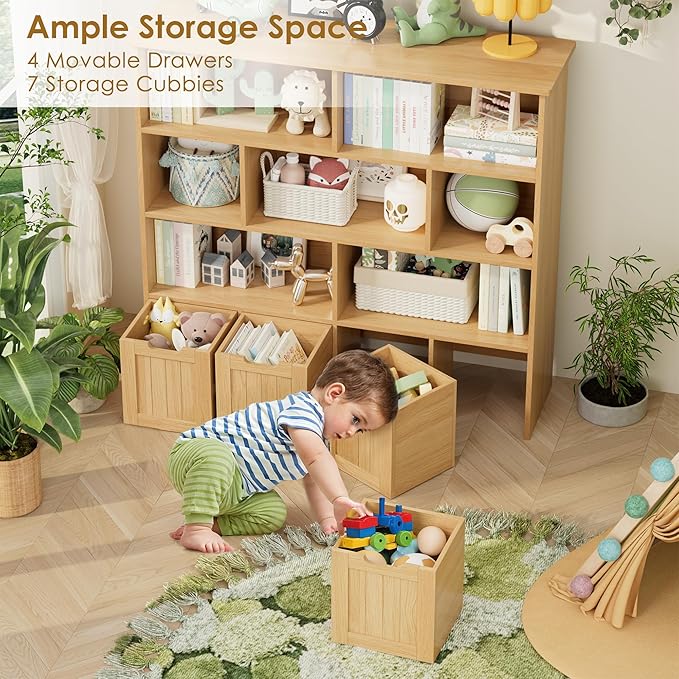 FINETONES Toy Storage Organizer, Kids Bookshelf - Image 5