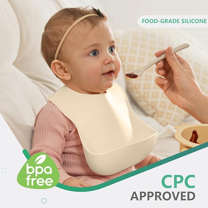 Cuddle Campus Set of 3 Silicone Bibs - Image 2