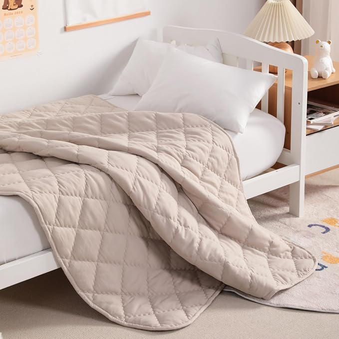 NTBAY Down Alternative Toddler Comforter, Lightweight and Warm Solid Color Baby - Image 2