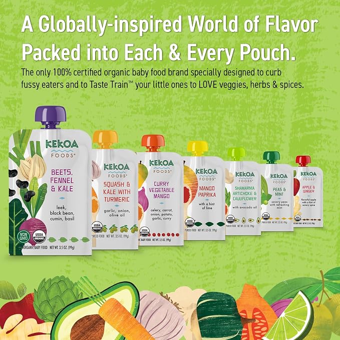 Kekoa Foods Beets, Fennel & Kale Baby Food Purée | 100% USDA Certified-Organic - Image 6