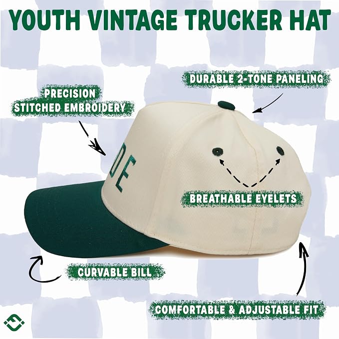 Funky Junque Premium Kids Trucker Hat Vintage Snapback Baseball Cap - Image 4