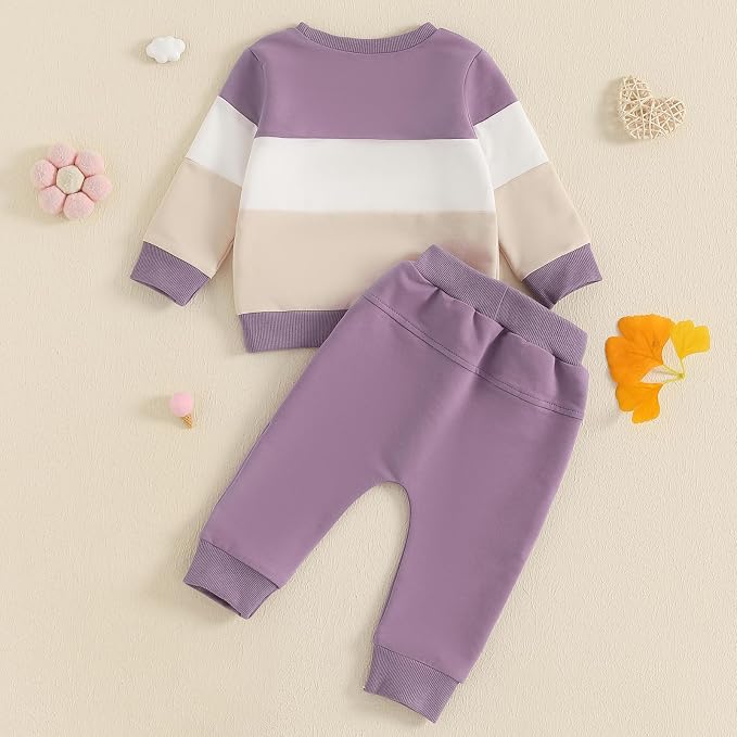 Fernvia Toddler Baby Girl Clothes 3 6 9 12 18 24 Months Fall Outfits Solid Long - Image 3