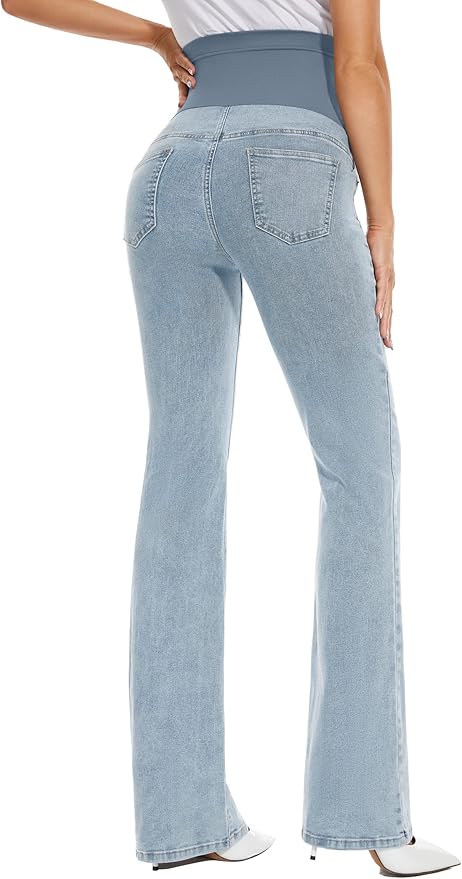 GLAMIX Women's Stretch Maternity Bootcut Jeans - Image 4