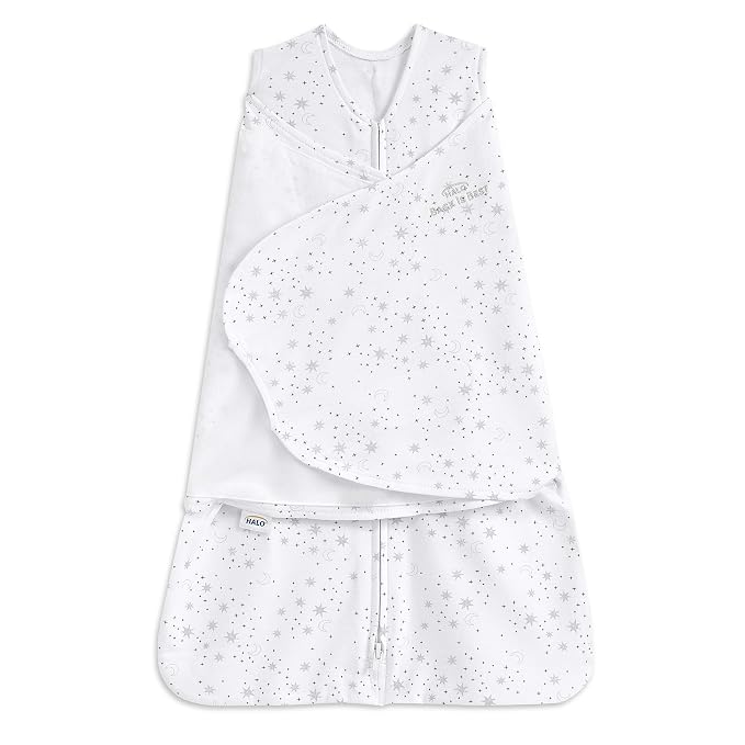 HALO 100% Cotton Sleepsack Swaddle, 3-Way Adjustable Wearable Blanket, TOG 1.5 by HALO