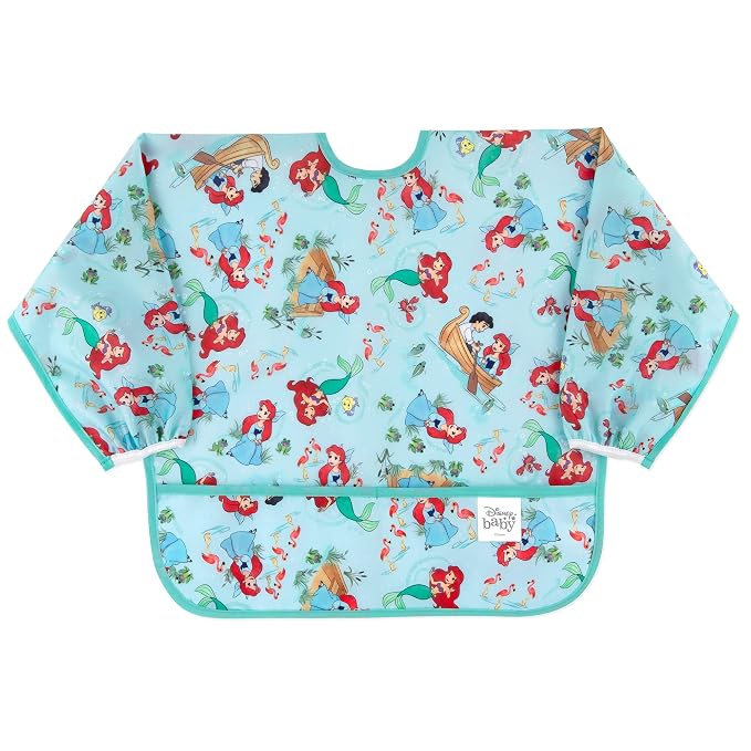 Bumkins Disney Sleeved Bib for Girl or Boy, Baby and Toddler for 6-24 Mos by Bumkins