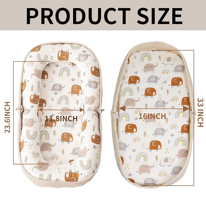 Baby Lounger, Foldable Infant Nest Pillow - Image 5