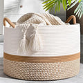 KAKAMAY Large Blanket Basket, Woven Baskets by Unknown