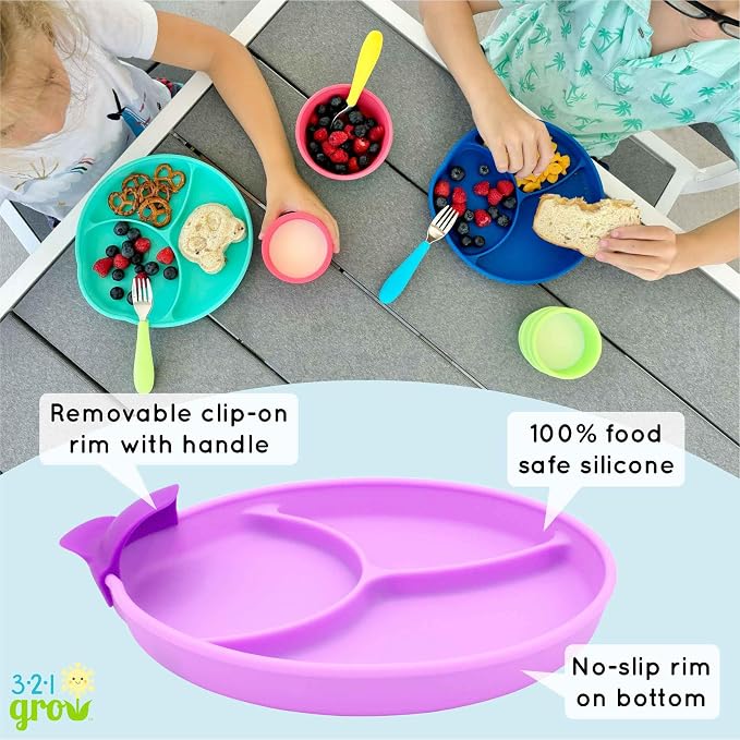 Silicone Easy Scoop & Hold Plate Set - Image 4