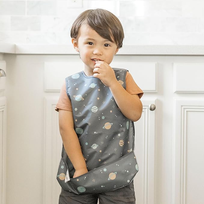 Tiny Twinkle Short Sleeve Apron Baby & Toddler Bib - Image 3