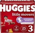 Huggies Size 3 Diapers, Little Movers Baby Diapers, Size 3, Packaging May Vary by Huggies%C2%AE