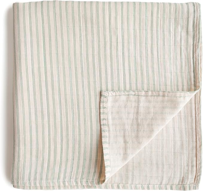 mushie Muslin Baby Swaddle Blanket | 100% Organic Cotton by mushie