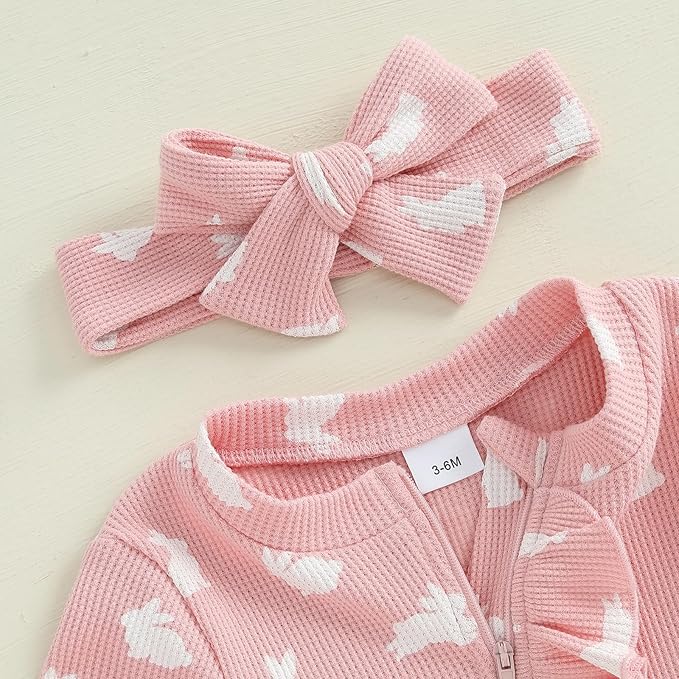 CIYCUIT Baby Girls Cactus Footies Newborn Zip Up Onesie Romper - Image 2