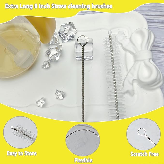 Straw Cleaner Brush for Stanley Cup, Straw Cleaning Brush and Nylon Bristles - Image 5