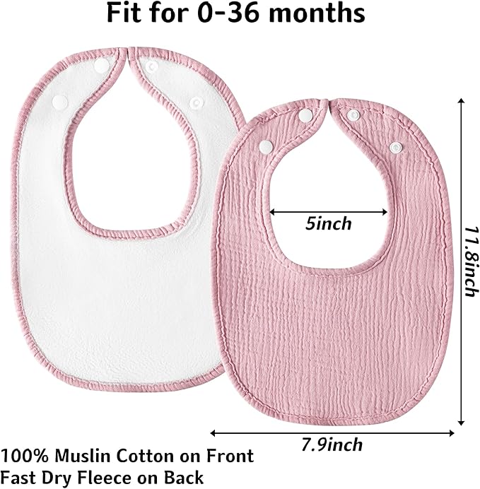 Muslin Baby Bibs Cotton Baby Drool Bandana Bibs - Image 7
