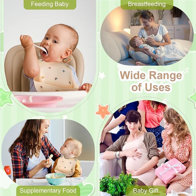 Accmor Silicone Baby Bibs, Waterproof Soft Bibs - Image 7