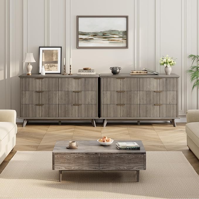 QUW Fluted Dresser for Bedroom - Image 9
