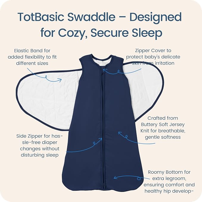 Newborns Swaddle Sleep Sack 0–3 Months, 1.0 TOG Baby Blanket - Image 2