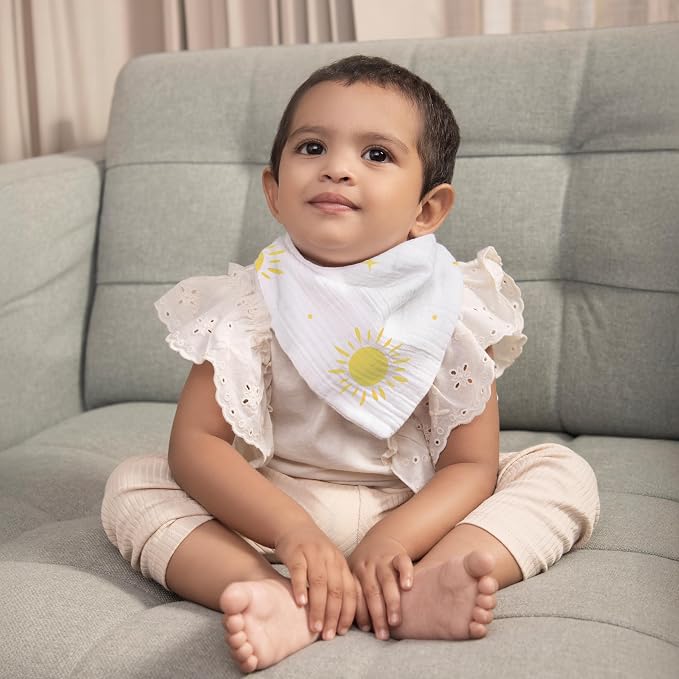 Muslin Baby bibs for drooling and teething, 100% cotton, Bibs for baby girl - Image 7