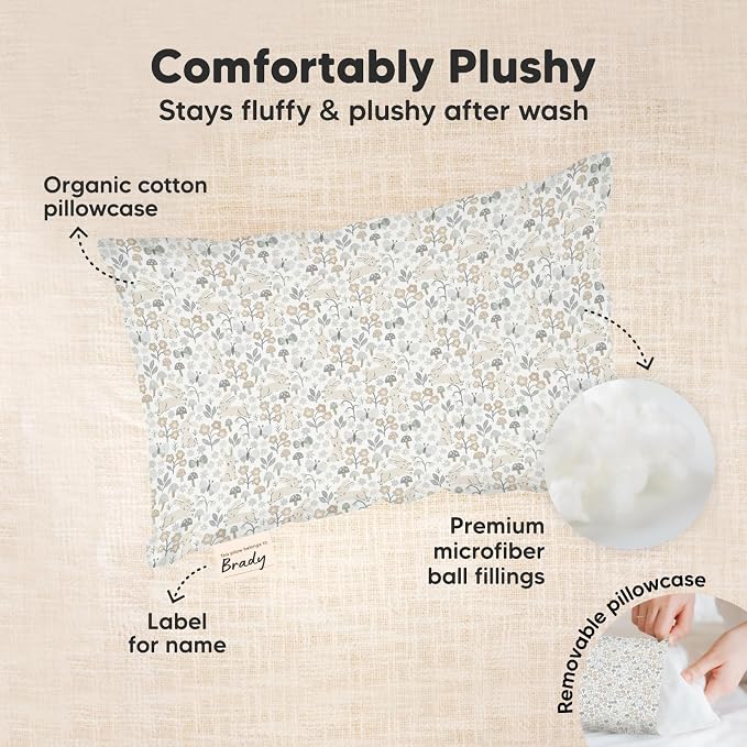Mini Toddler Pillow with Pillowcase - Image 6