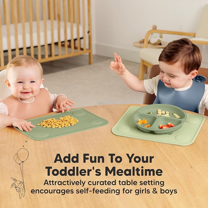 KeaBabies 2-Pack Silicone Placemats - Image 6
