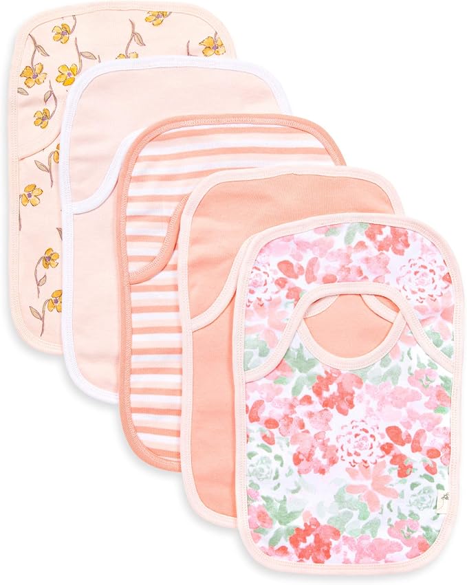 Burt's Bees Baby unisex baby Bibs, Lap-shoulder Drool Cloths, 100% Organic by BurtsBeesBaby