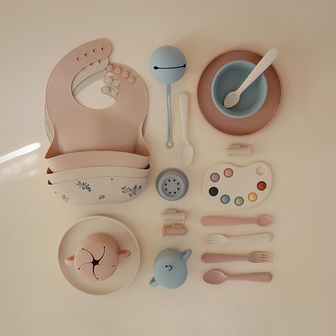 mushie Silicone Baby Bib | Adjustable Fit Waterproof Bibs - Image 7