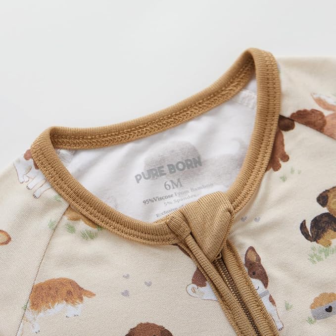 pureborn Baby Infant Boys Girls Sleeper Snug Fit Viscose from Bamboo Pajamas - Image 5