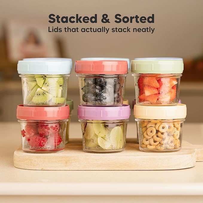 KeaBabies 6pk 4oz Glass Baby Food Containers - Image 7