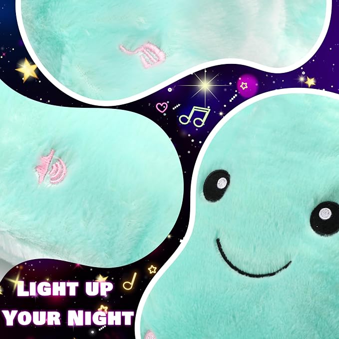 Cuteoy 13" Musical Green Star Plush Pillow Glowing Twinkle Night Light Stuffed - Image 5