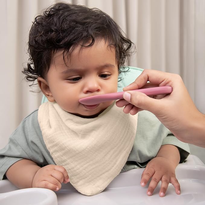 Muslin Baby bibs for drooling and teething, 100% cotton, Bibs for baby girl - Image 4
