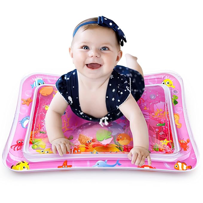 Tummy Time Water Mat for Baby Girl Baby Girl Toys for 3 to 12 Months Great Baby by Yeeeasy