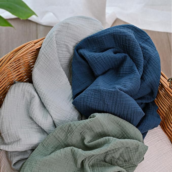 Muslin Receiving Blankets, Neutral Blanket Swaddling - Image 6