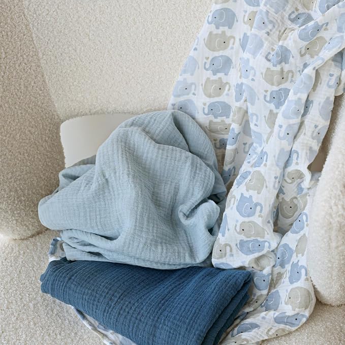 GLLQUEN BABY Muslin Swaddle Blankets, Baby Swaddle Blanket Unisex, Baby - Image 7