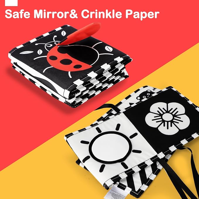 URMYWO Black and White Baby Toys, Tummy Time High Contrast Newborn Toys 0-3 - Image 5