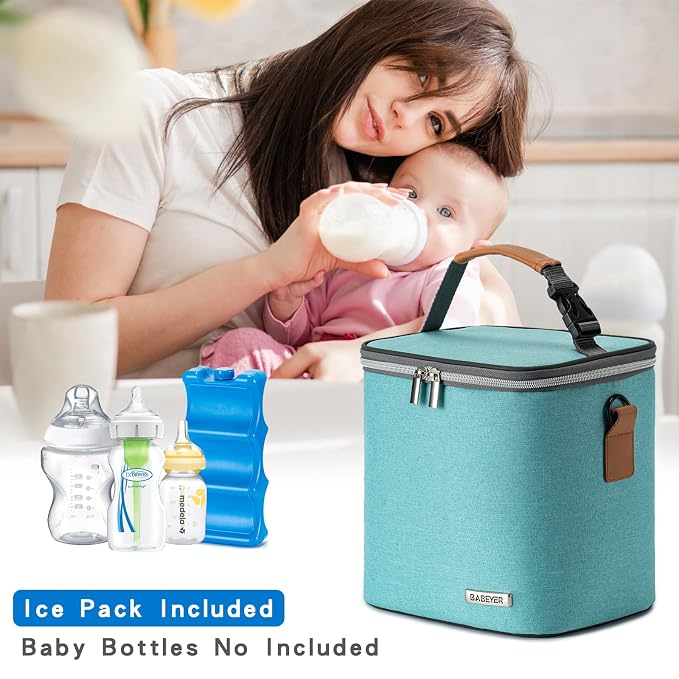 Breastmilk Cooler Bag with Ice Pack Fits 6 Baby Bottles Up to 9 Ounce, Baby - Image 6