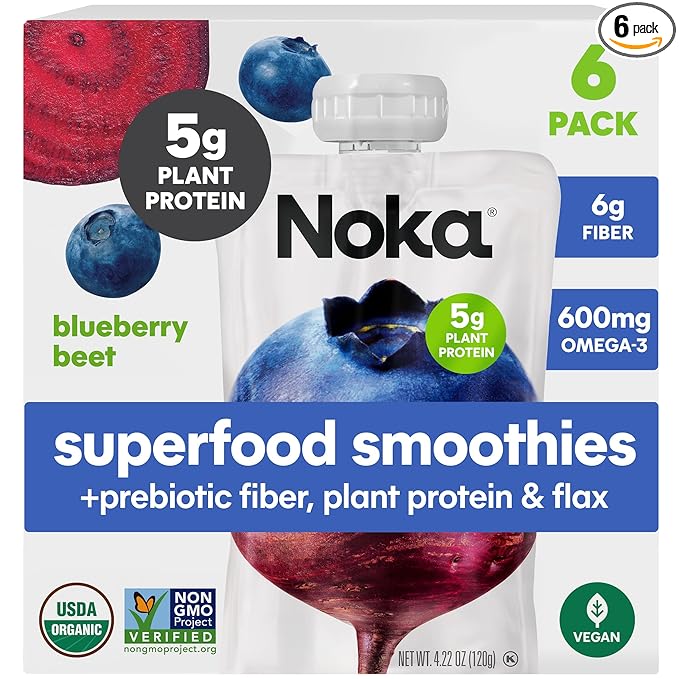Noka Superfood Fruit Smoothie Pouches, Healthy Snacks by NokaSuperfoodSnacks