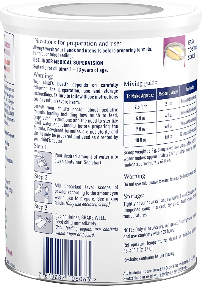 Alfamino Junior Amino Acid Based Pediatric Powder Formula, 14.1 oz - Image 3