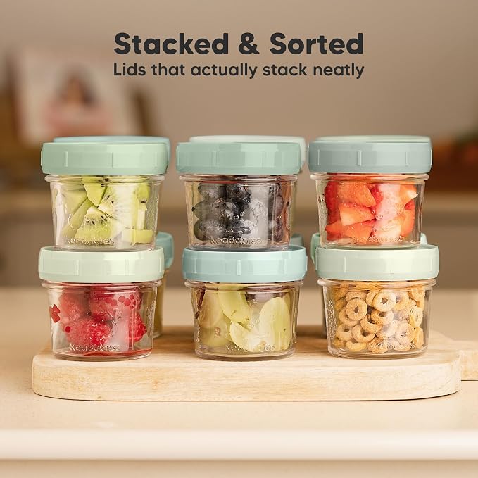 KeaBabies 6pk 4oz Glass Baby Food Containers - Image 7