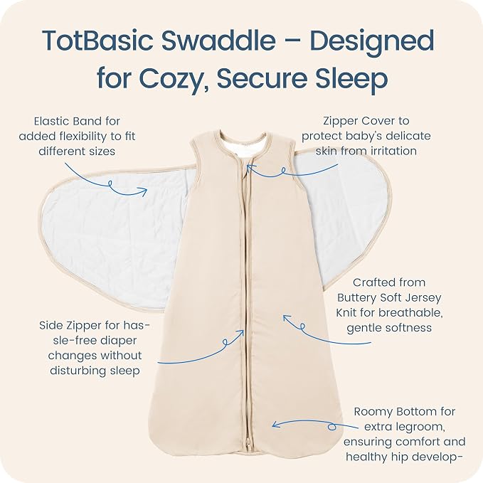 Newborns Swaddle Sleep Sack 0–3 Months, 1.0 TOG Baby Blanket - Image 2