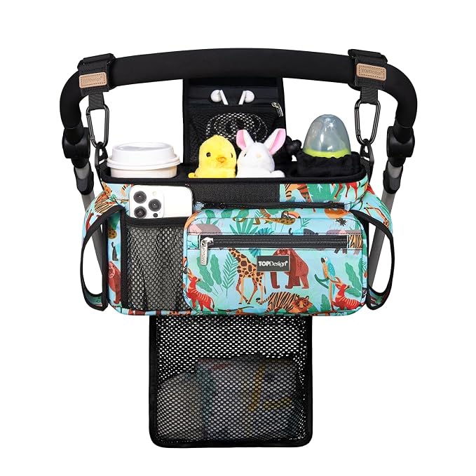 TOPDesign Universal Baby Stroller Organizer, Stroller Caddy by TOPDesign