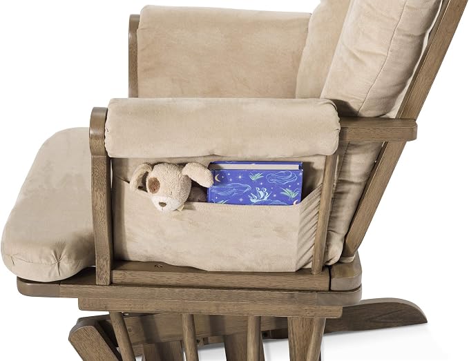 Child Craft Cozy Glider Rocker and Ottoman Set, Padded Cushion - Image 6
